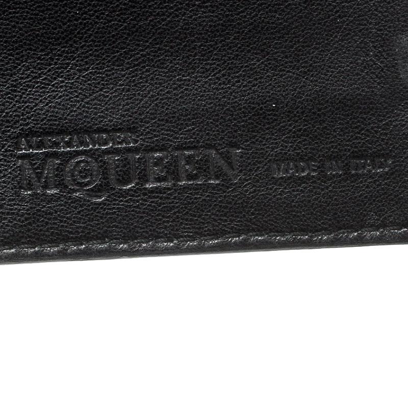 Alexander McQueen Black Leather Trifold Continental Wallet 3