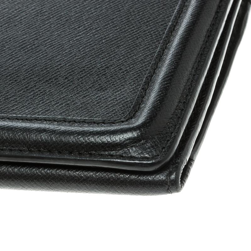Alexander McQueen Black Leather Trifold Continental Wallet 5
