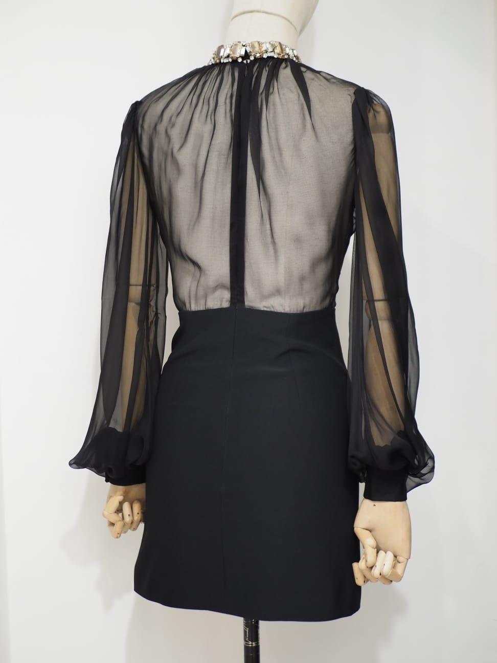Alexander McQueen black long sleeves dress In Excellent Condition For Sale In Capri, IT