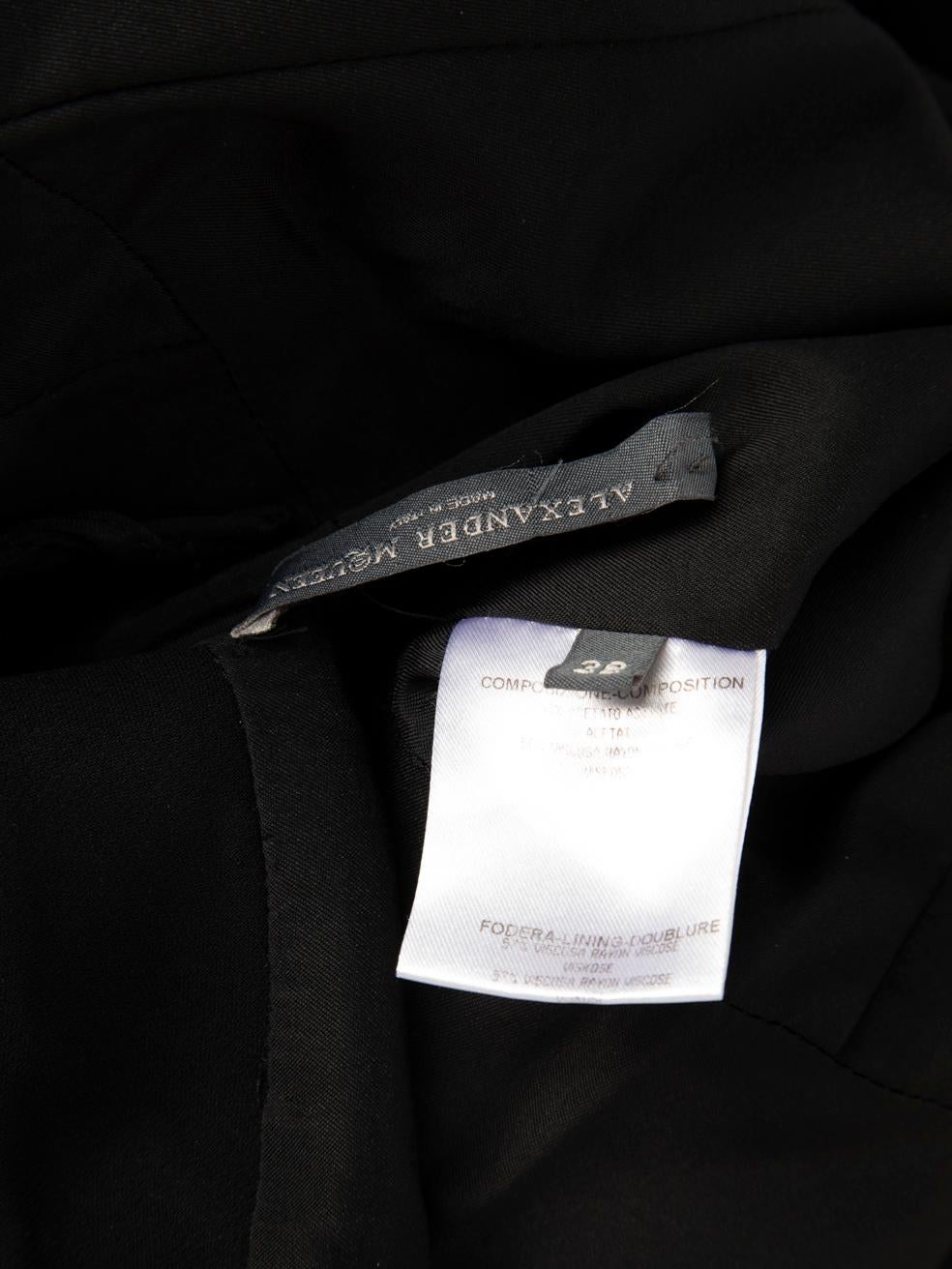 Alexander McQueen Black Midi V-Neck Dress Size XS 3