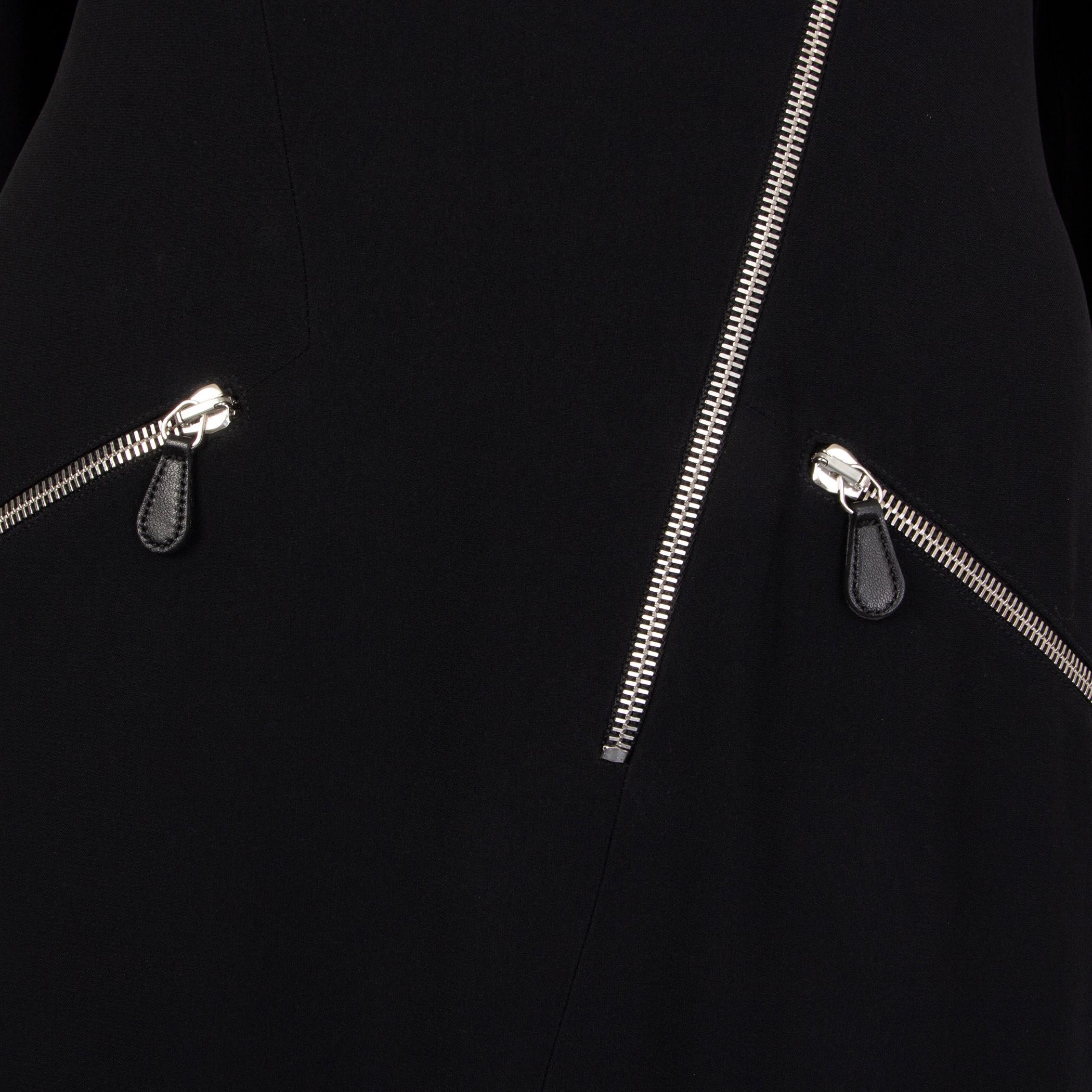 De las mujeres ALEXANDER MCQUEEN negro Vestido de manga larga MUTLI ZIP 42 en venta