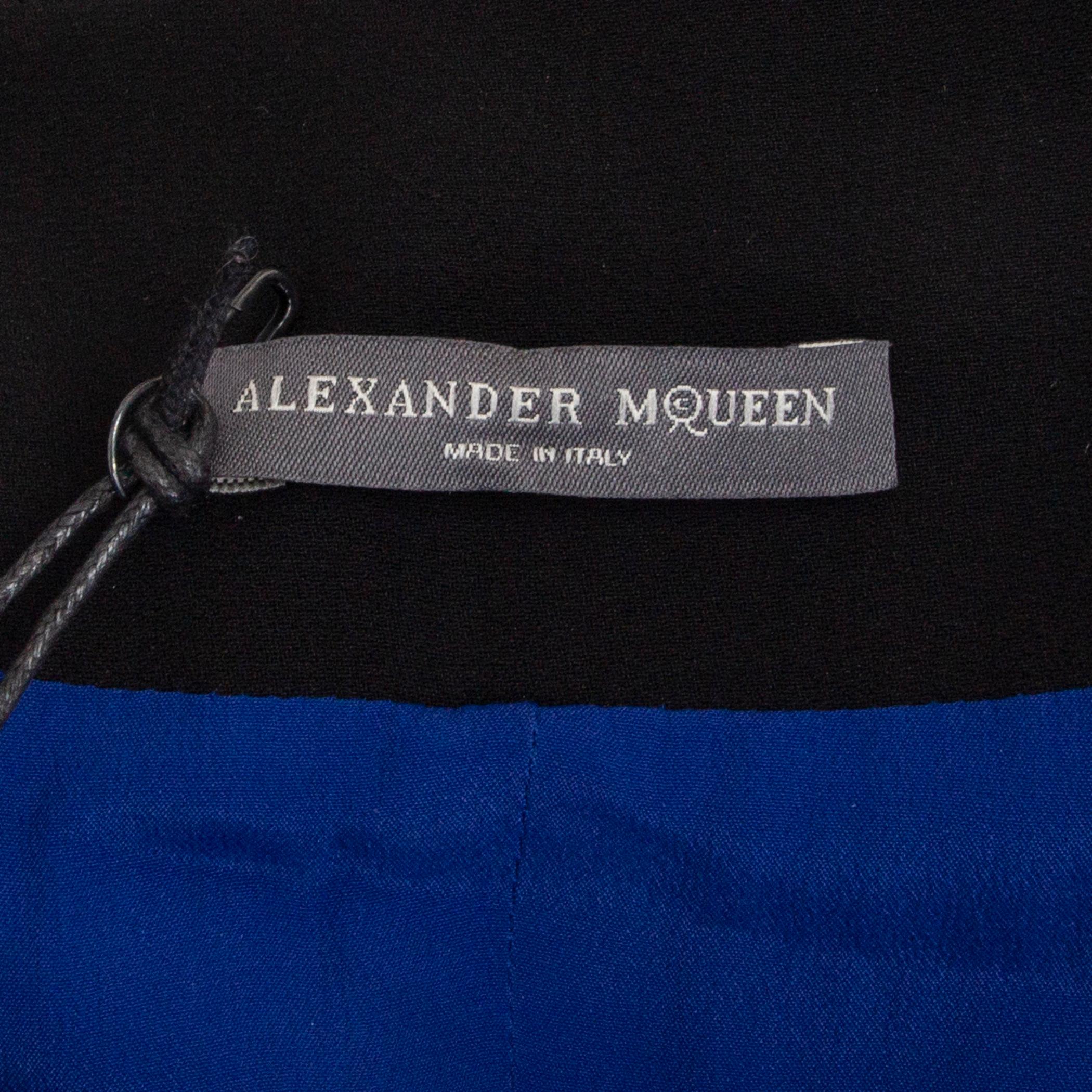 Black ALEXANDER MCQUEEN black MUTLI ZIP Long Sleeve Dress 42 For Sale