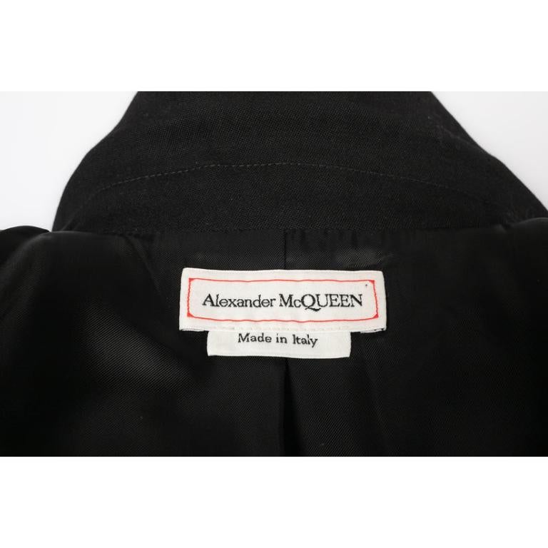 Alexander Mcqueen Black New Wool Jacket For Sale 3
