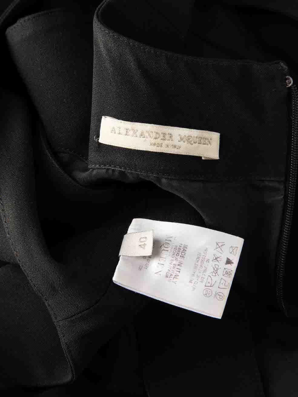 Alexander McQueen Black Panelled Midi Dress Size S 4