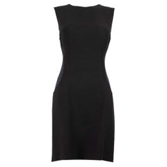 Used Alexander McQueen Black Panelled Midi Dress Size S