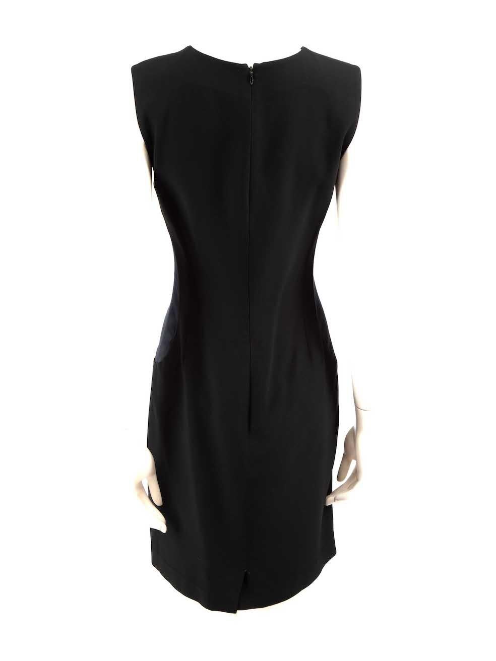 Alexander McQueen Black Panelled Mini Dress Size S In Good Condition In London, GB