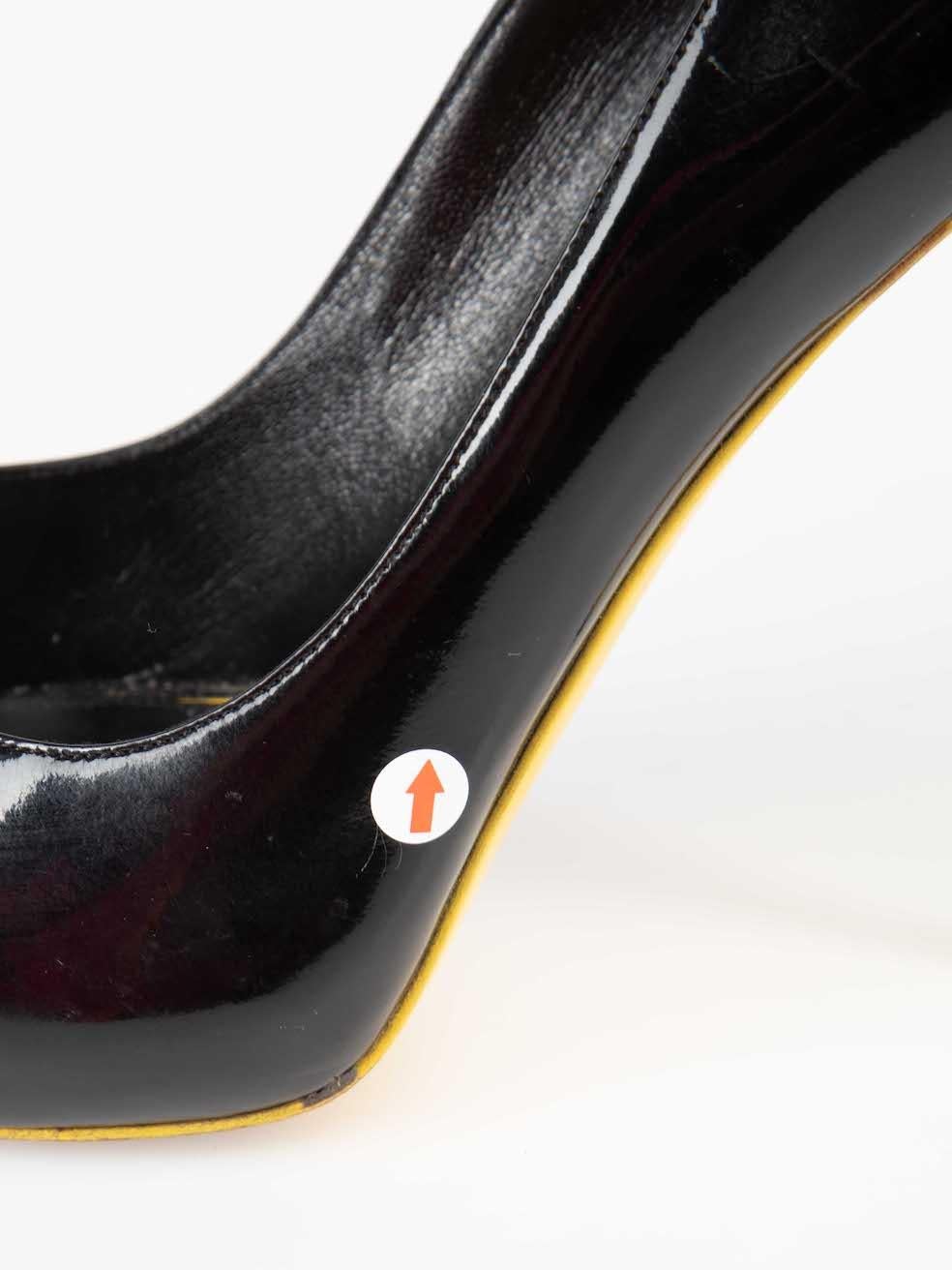 Alexander McQueen Black Patent Heart Peep Heels Size IT 38 For Sale 6