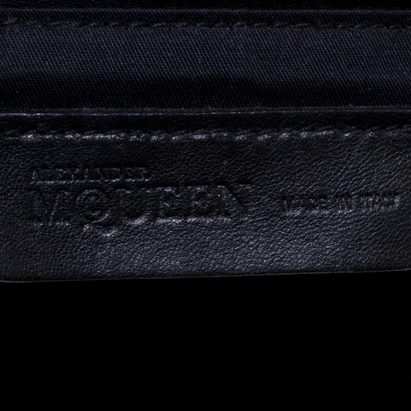 Alexander McQueen Black Patent Leather Clover Hobo 4