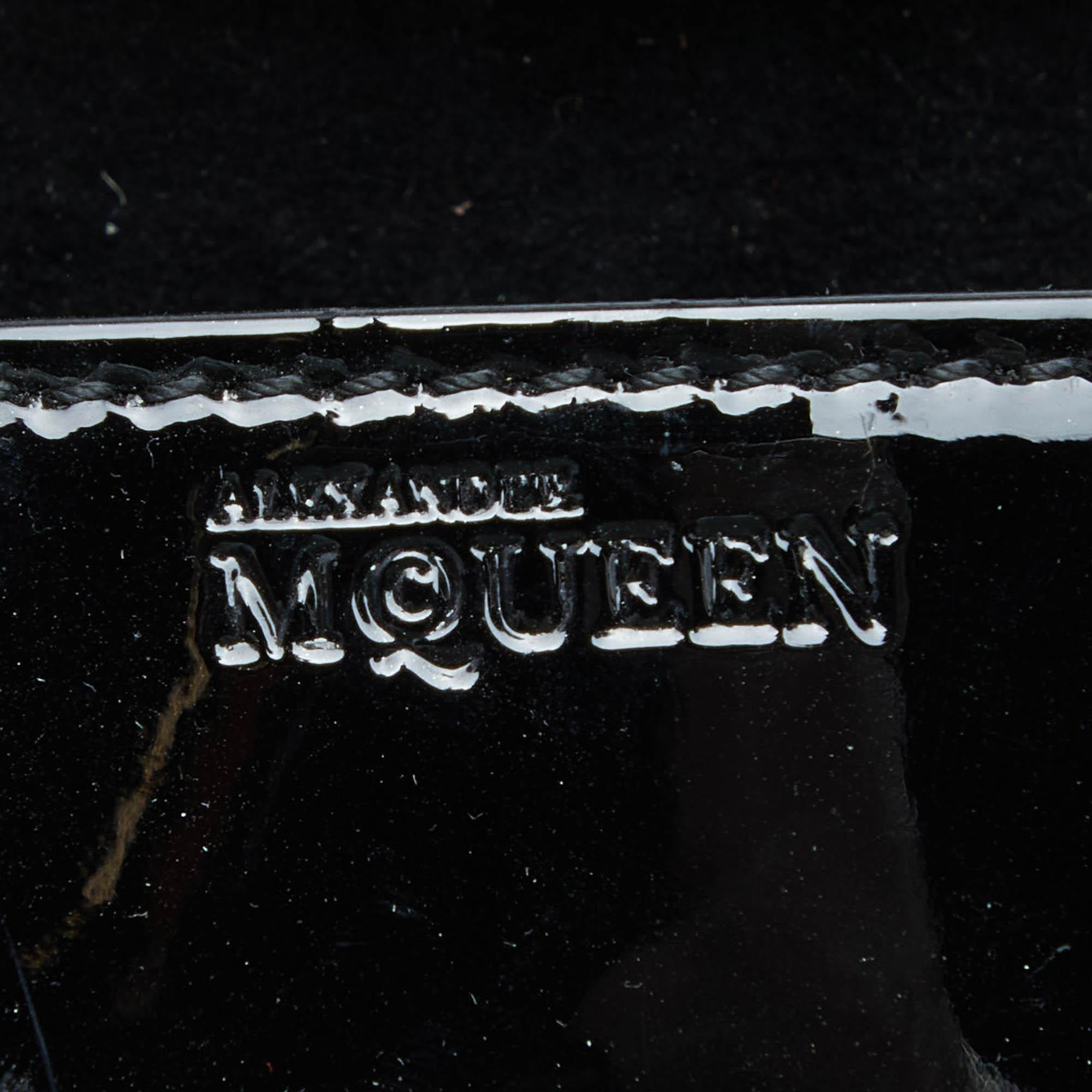 Alexander McQueen Black Patent Leather Mini Heroine Satchel 4