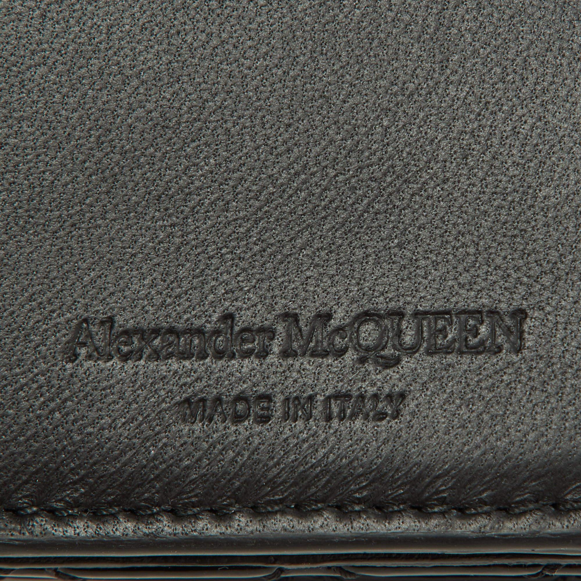 Alexander McQueen Black Patent Leather Skull Continental Wallet 1