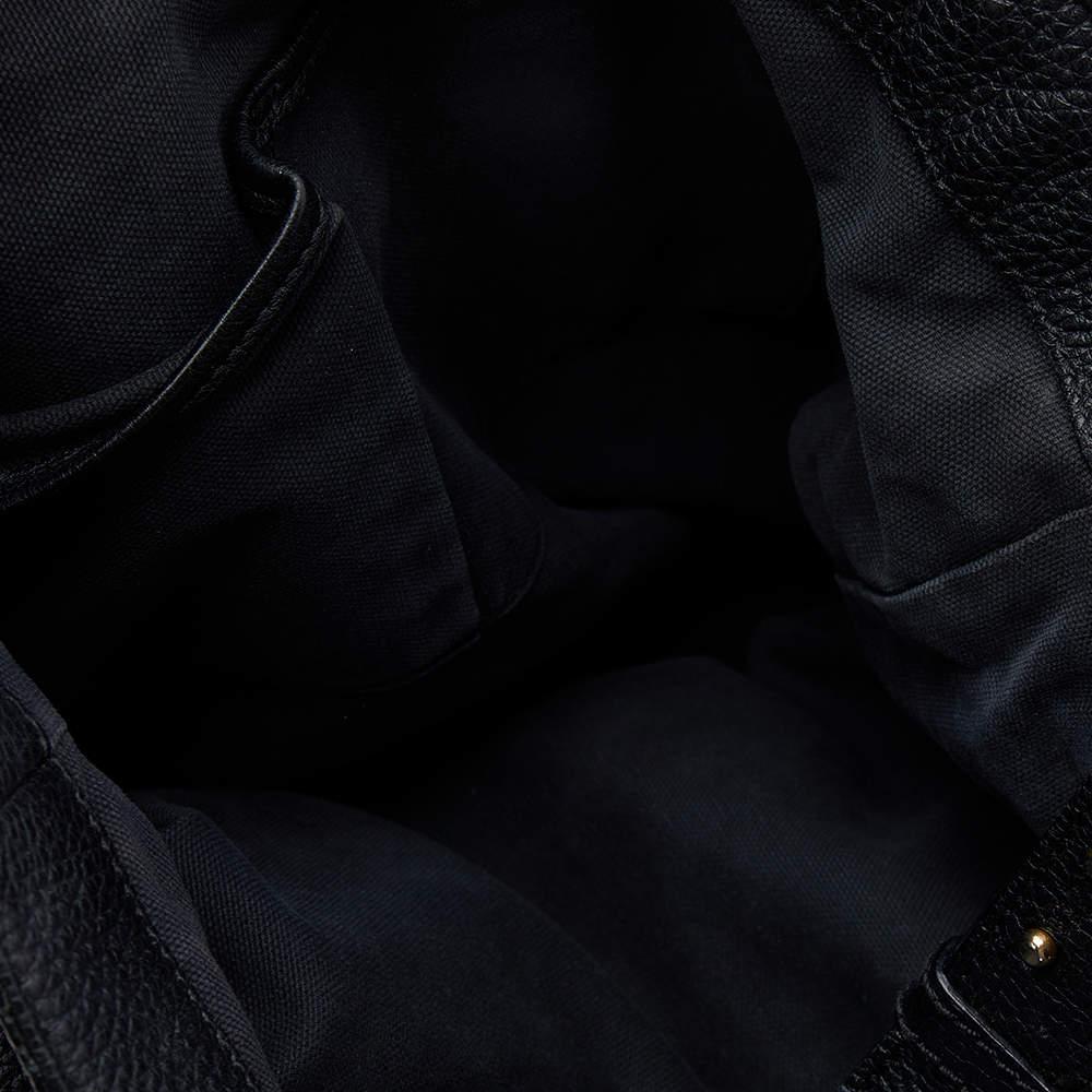 Alexander McQueen Black/Peach Woven Detail Leather Skull Bucket Bag For Sale 3