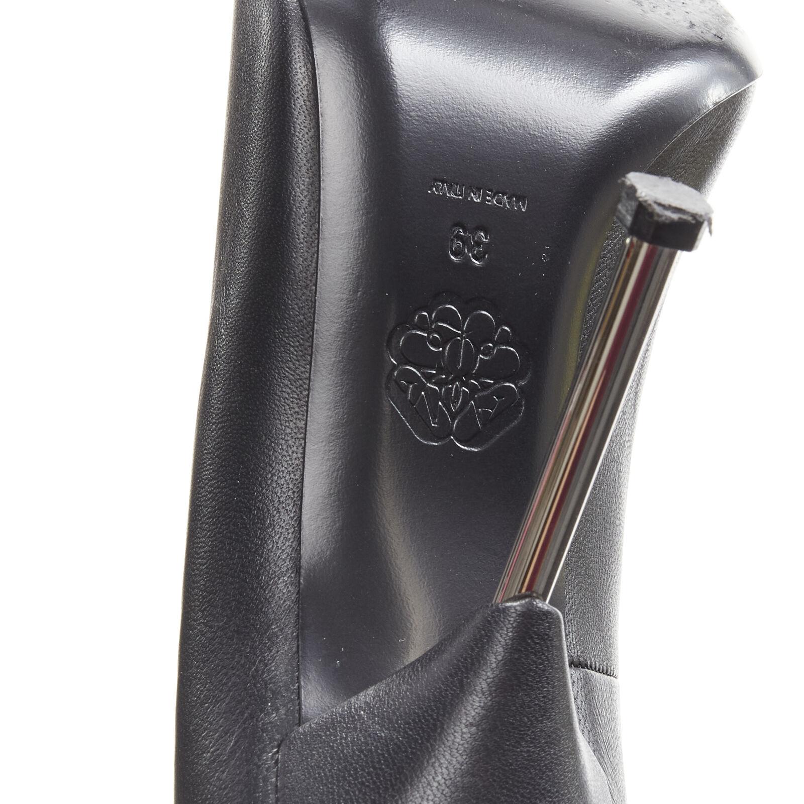 ALEXANDER MCQUEEN black pearl metal embellished stiletto pumps EU39 US9 For Sale 5