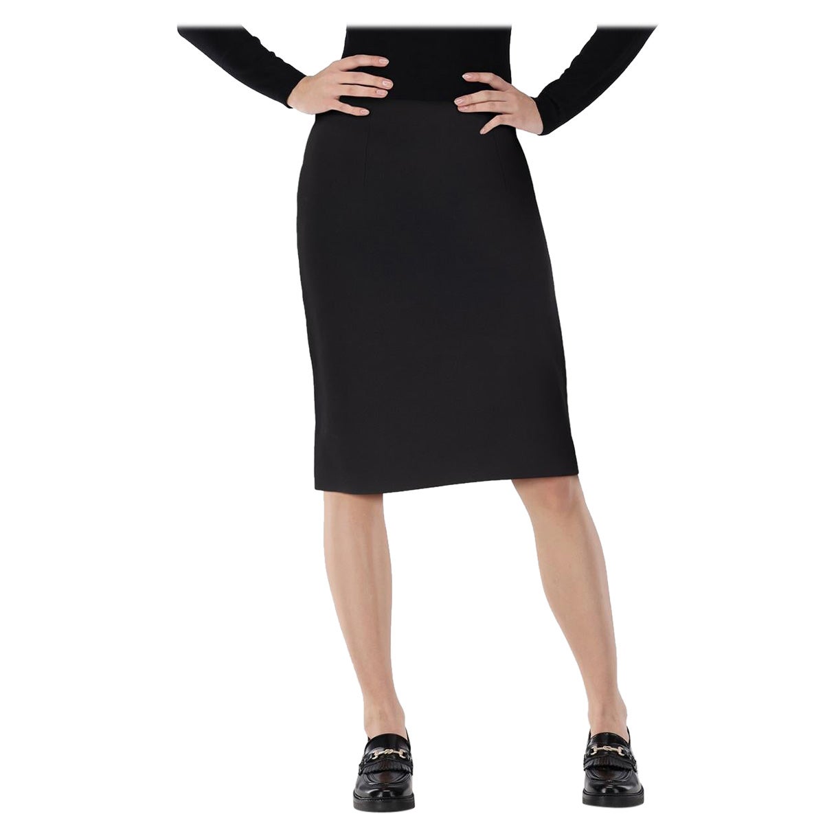 Alexander McQueen - Gonna al ginocchio a matita nera Taglia XS