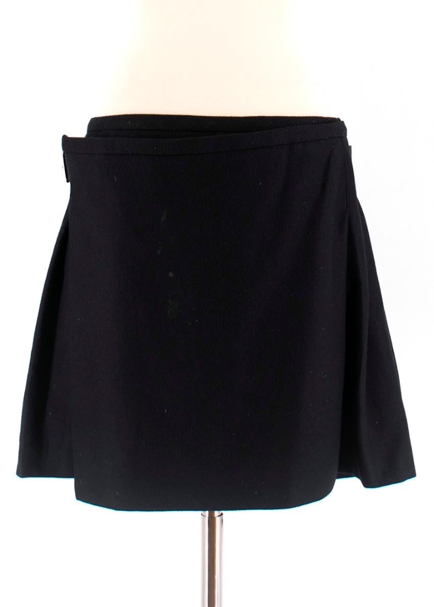 Alexander McQueen Black Pleated Wool Kilt - Estimated M/L In Excellent Condition In London, GB