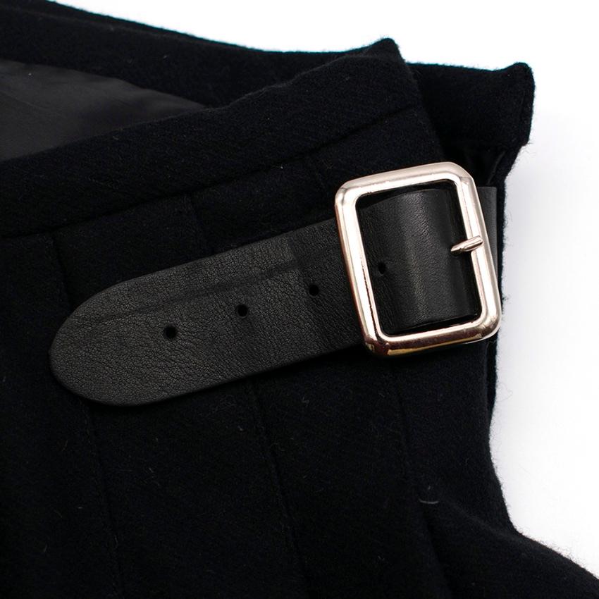 Alexander McQueen Black Pleated Wool Kilt - Estimated M/L 4