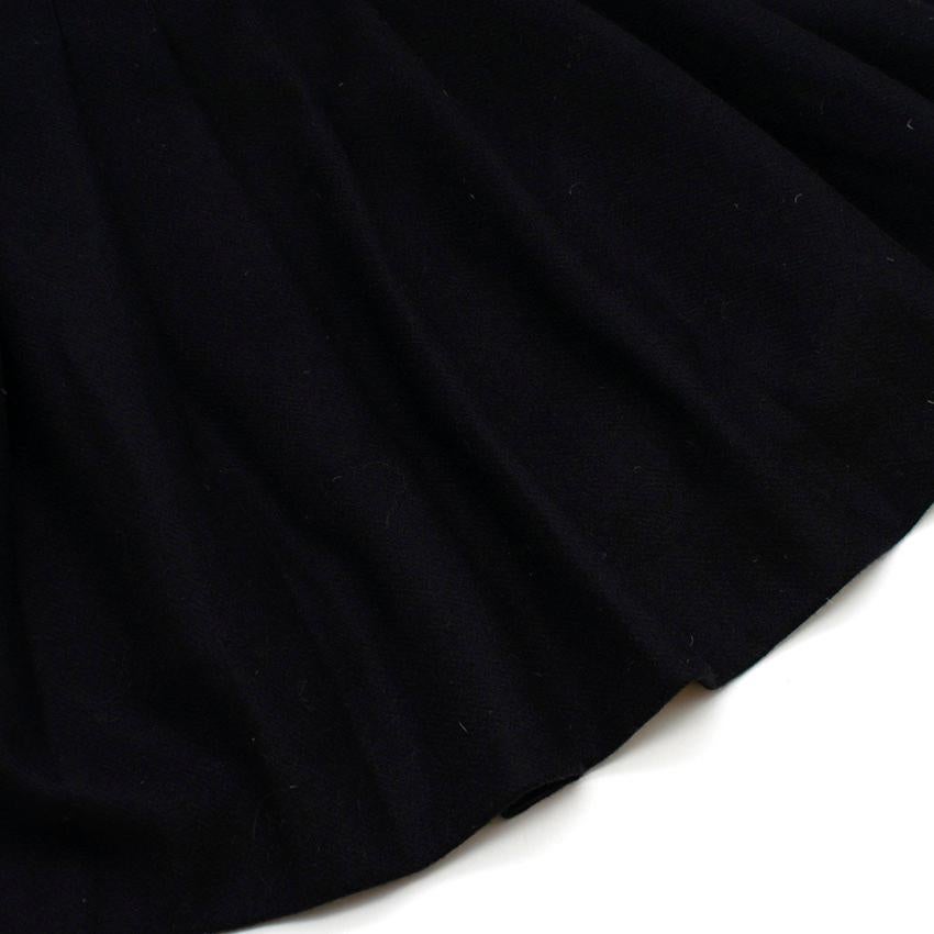 Alexander McQueen Black Pleated Wool Kilt - Estimated M/L 5