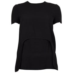 alexander mcqueen short sleeve shirt Alexander McQueen black rayon LAYERED Short Sleeve Shirt 40 S