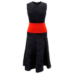 Alexander McQueen black & red knit dress US 4