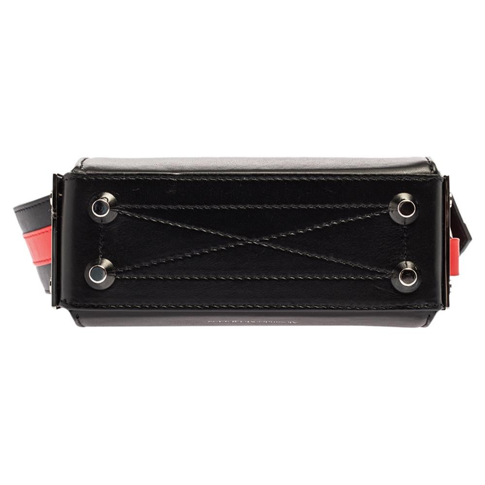 Alexander McQueen Black/Red Leather Box 16 Shoulder Bag 1