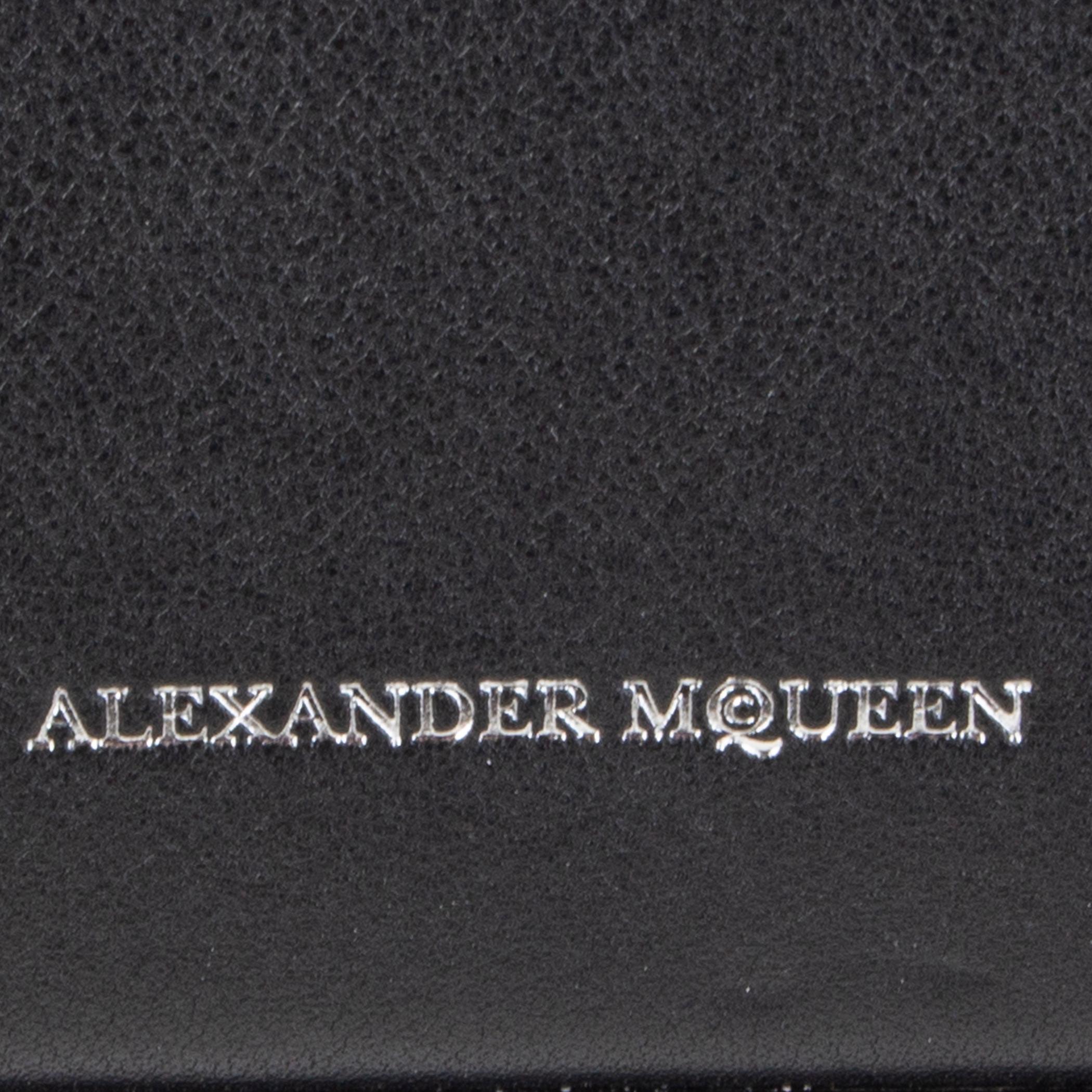 Black ALEXANDER MCQUEEN black & red leather BOX 19 WHIPSTITCH Bag