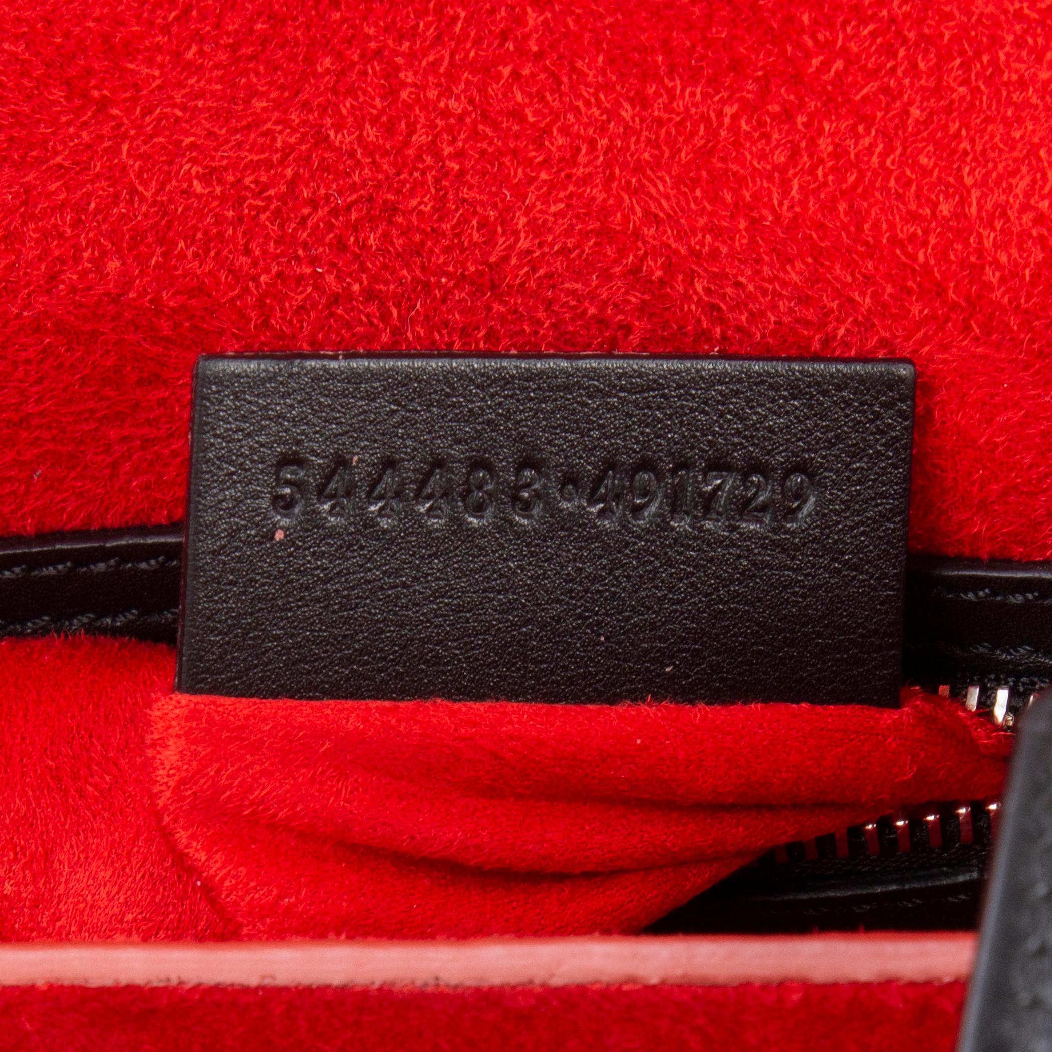 Women's ALEXANDER MCQUEEN black & red leather BOX 19 WHIPSTITCH Bag