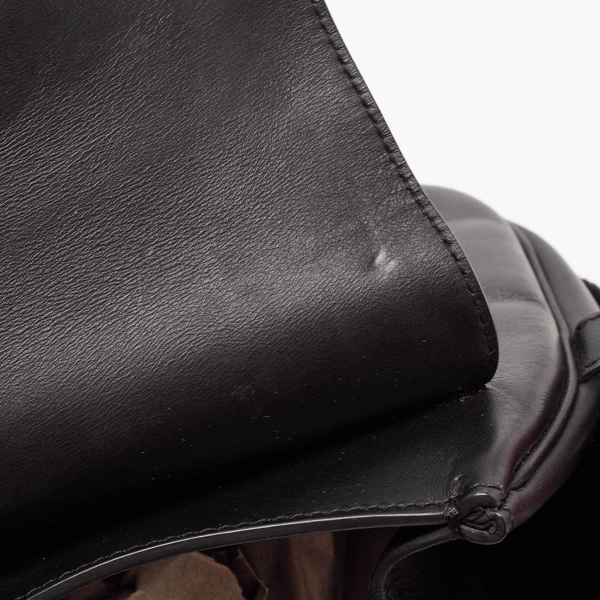 Alexander McQueen Black/Red Leather Buckle Flap Crossbody Bag 9