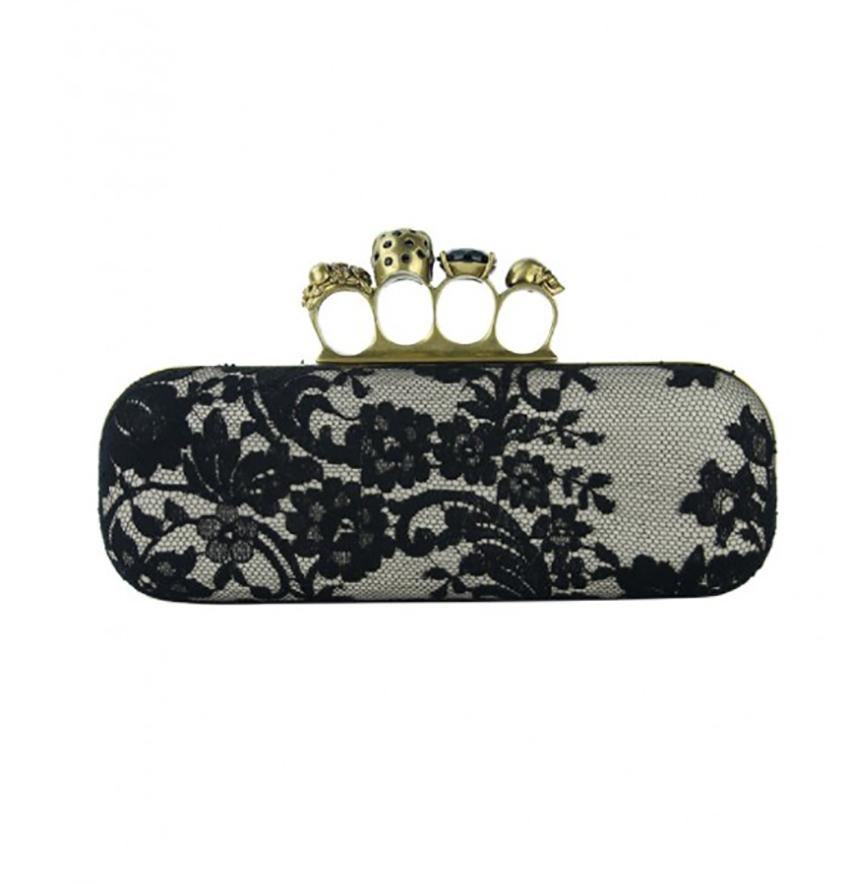 Nero ALEXANDER McQueen - Pochette nera RENDA in vendita
