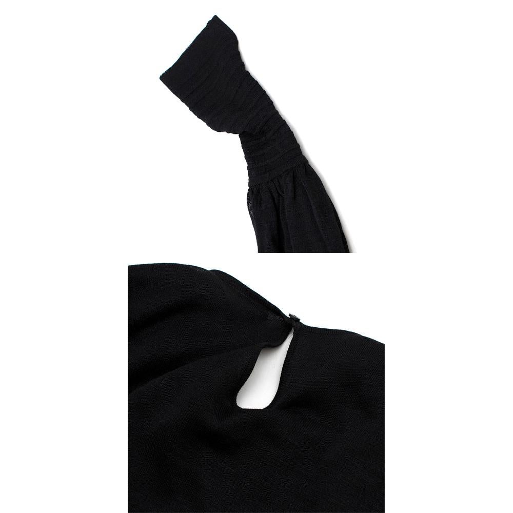 Women's or Men's Alexander McQueen Black Ribbed Silk Dress - M For Sale