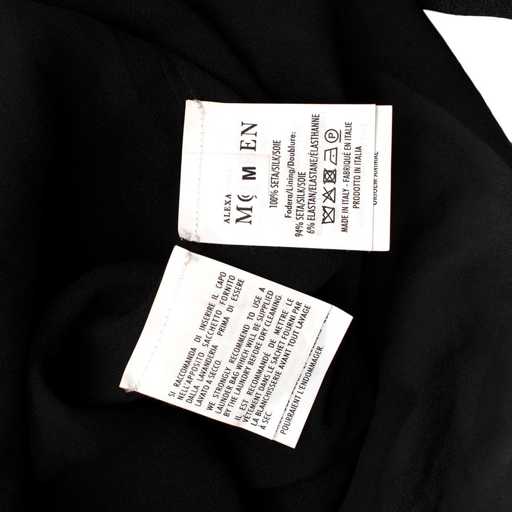 Alexander McQueen Black Ribbed Silk Dress - M For Sale 1