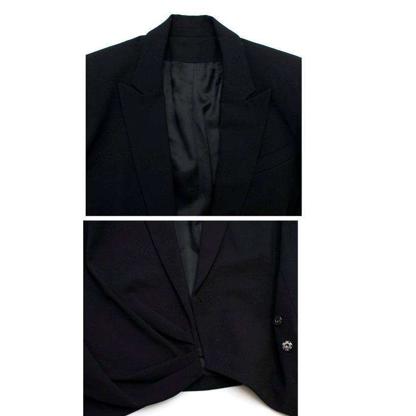 Women's Alexander McQueen Black Ruched Suit US 6