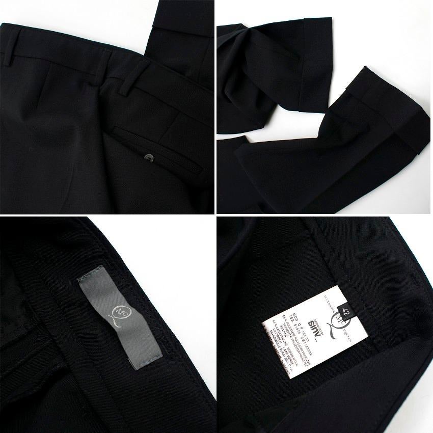 Alexander McQueen Black Ruched Suit US 6 5