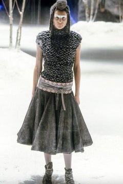 Alexander McQueen Black ruched top A/W 1999