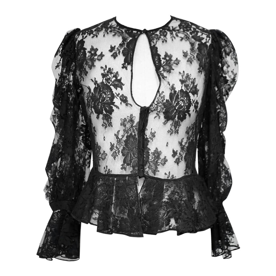 Alexander McQueen Schwarzes Hemd mit durchsichtiger Bluse