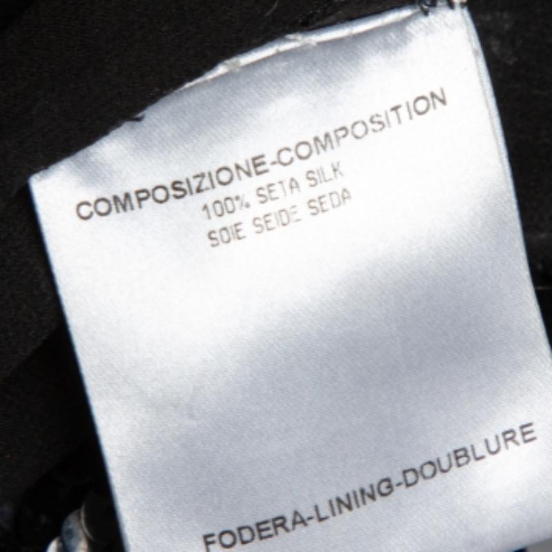 Alexander McQueen Black Sequinned Silk And Beaded Skull Pattern Sleeveless Top M 1