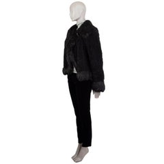 Alexander McQueen black SHEARLING & LEATHER REVERSIBLE Jacket 42