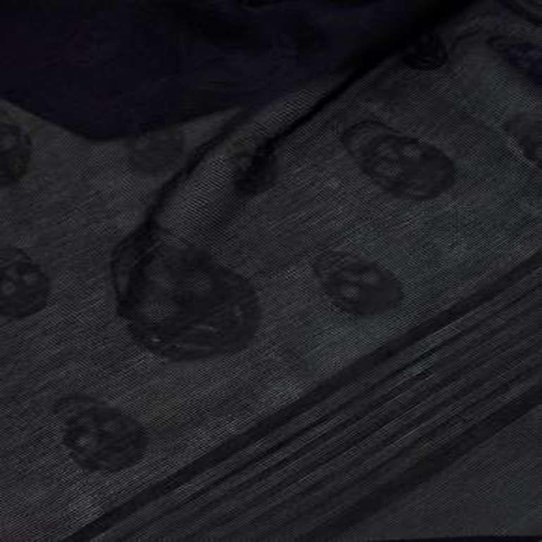 Alexander McQueen Black Sheer Skull Scarf In Good Condition For Sale In London, GB