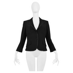 Alexander McQueen - Giacca corta nera con nastro di seta 2006