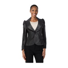 Alexander McQueen Black Shoulder Padded Blazer Size M