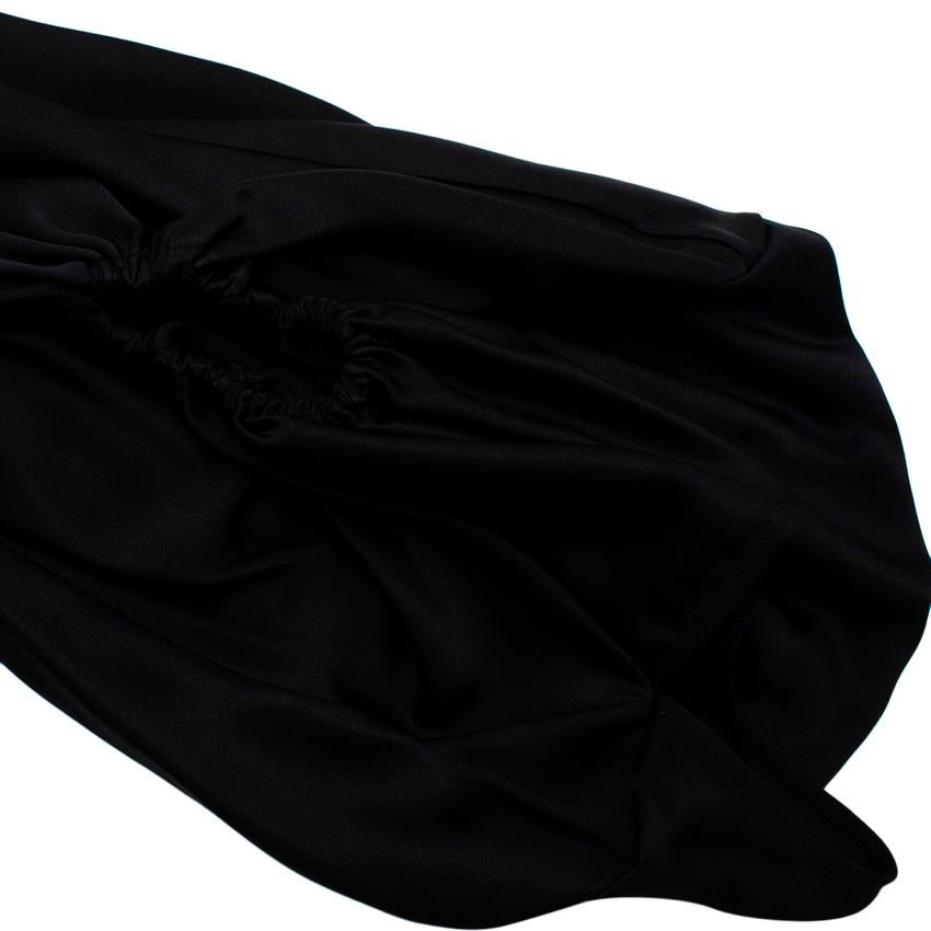 Alexander McQueen Black Silk Balloon Sleeve Oversize Blouse/Mini Dress For Sale 3