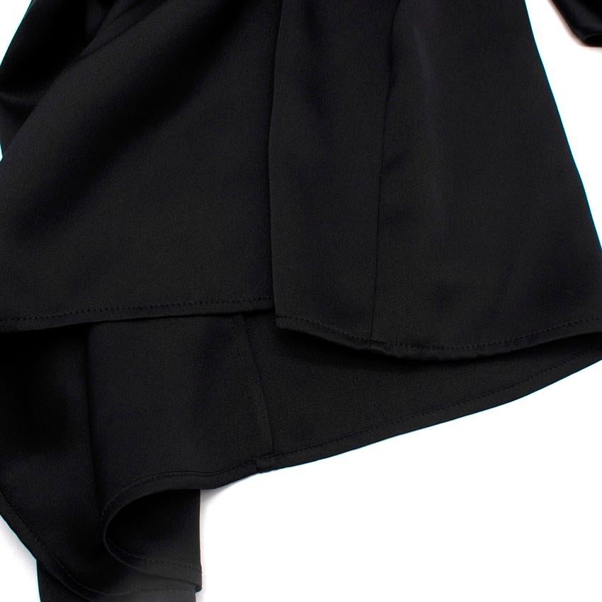 Alexander McQueen Black Silk Balloon Sleeve Oversize Blouse/Mini Dress For Sale 4