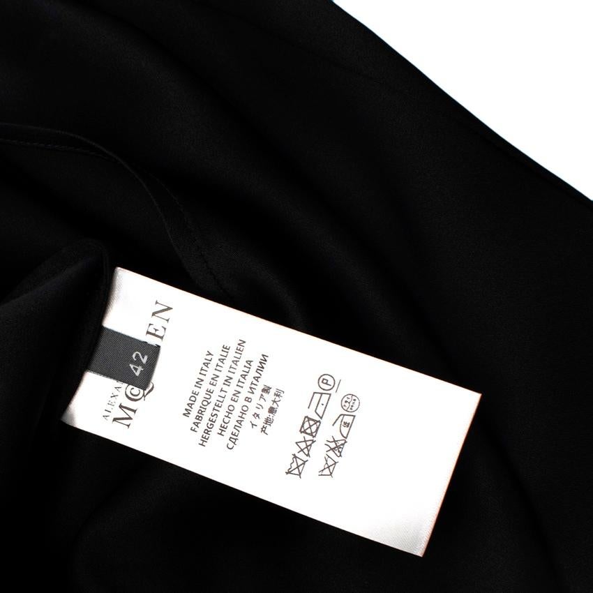 Alexander McQueen Black Silk Balloon Sleeve Oversize Blouse/Mini Dress For Sale 5