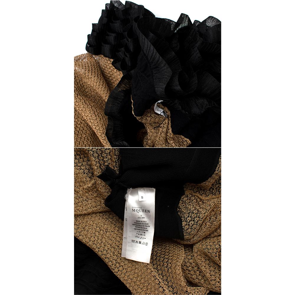 Alexander McQueen Black Silk-blend And Mesh Dress - US Size 6 3