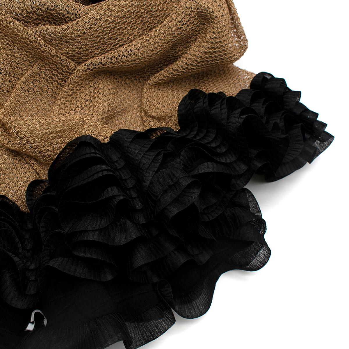 Alexander McQueen Black Silk-blend And Mesh Dress - US Size 6 2