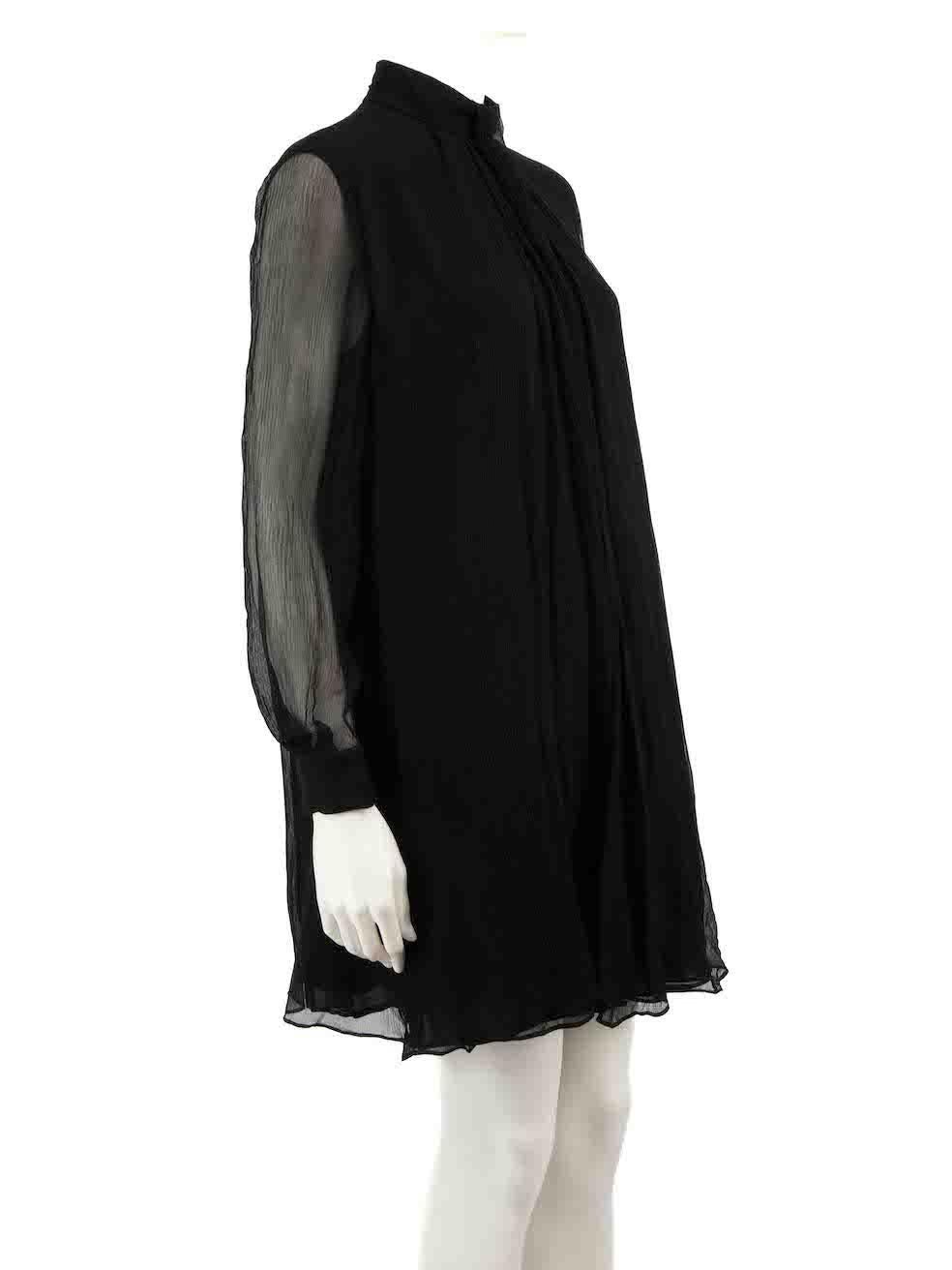 CONDITION is Very good. Minimal wear to dress is evident. Minimal wear to the left shoulder with a light mark and there are plucks to the weave at the front and back on this used Alexander McQueen designer resale item.
 
 
 
 Details
 
 
 Black
 
