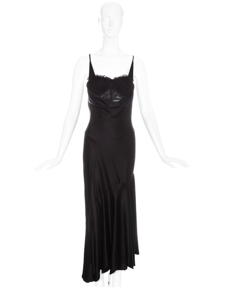 Stunning Spring 2010 Alexander McQueen Intricately Printed Strapless Bias Cut Dress