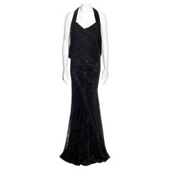 Alexander McQueen - Robe de soirée corsetée en soie noirevor, automne-hiver 2004