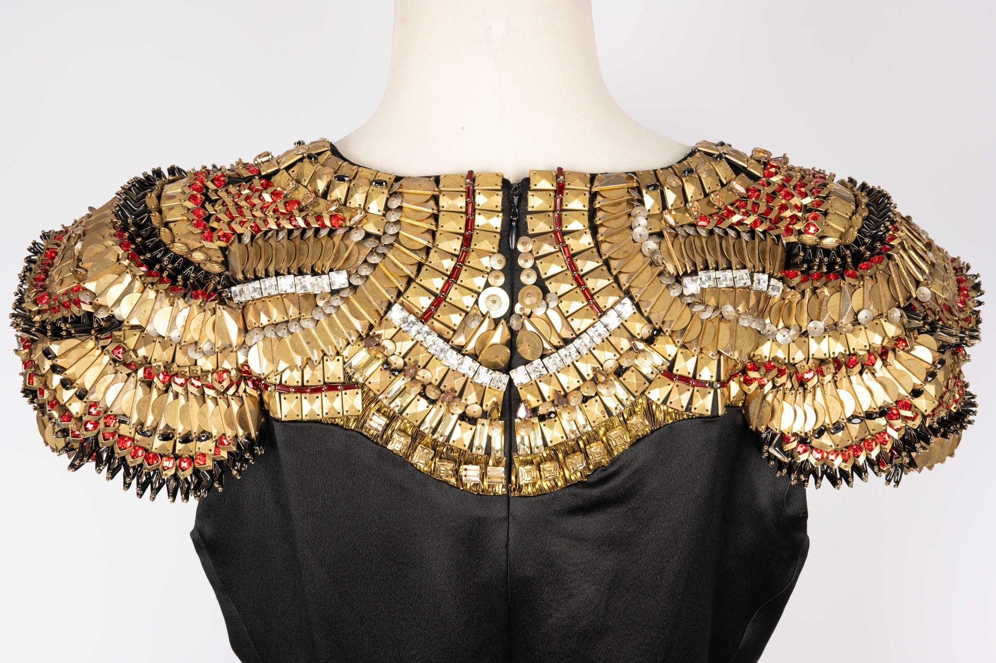 Alexander McQueen Black Silk Dress, 2011 For Sale 7