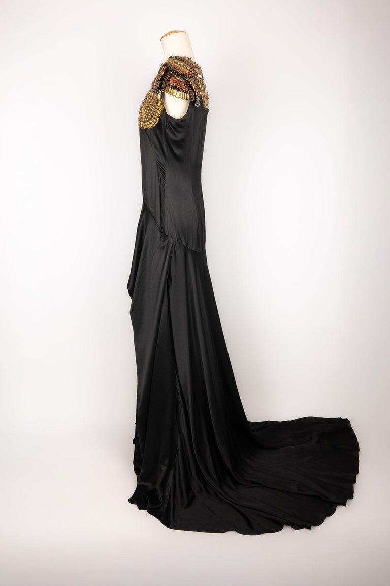 Alexander McQueen Black Silk Dress, 2011 For Sale at 1stDibs