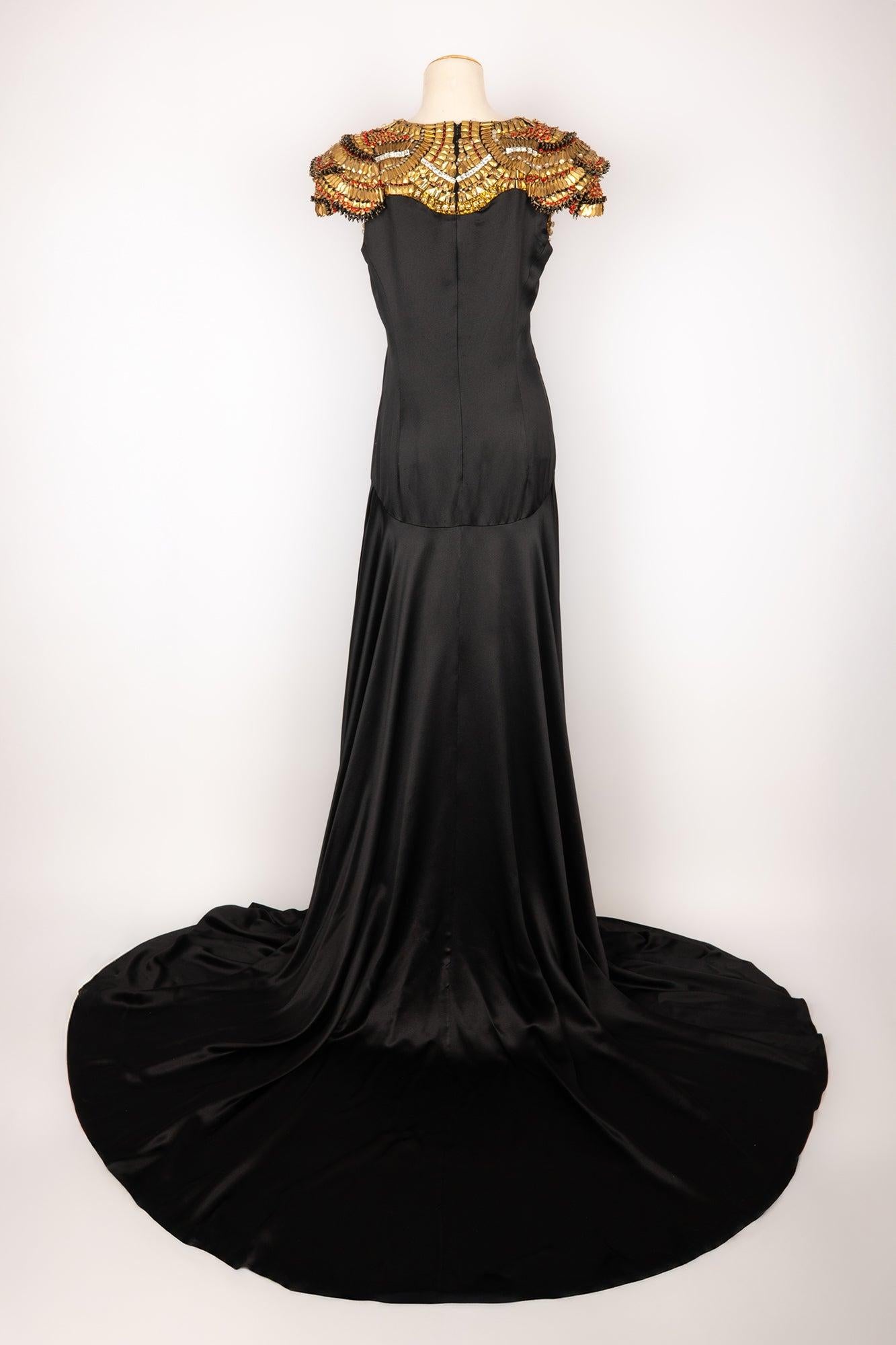Women's Alexander McQueen Black Silk Dress, 2011 For Sale