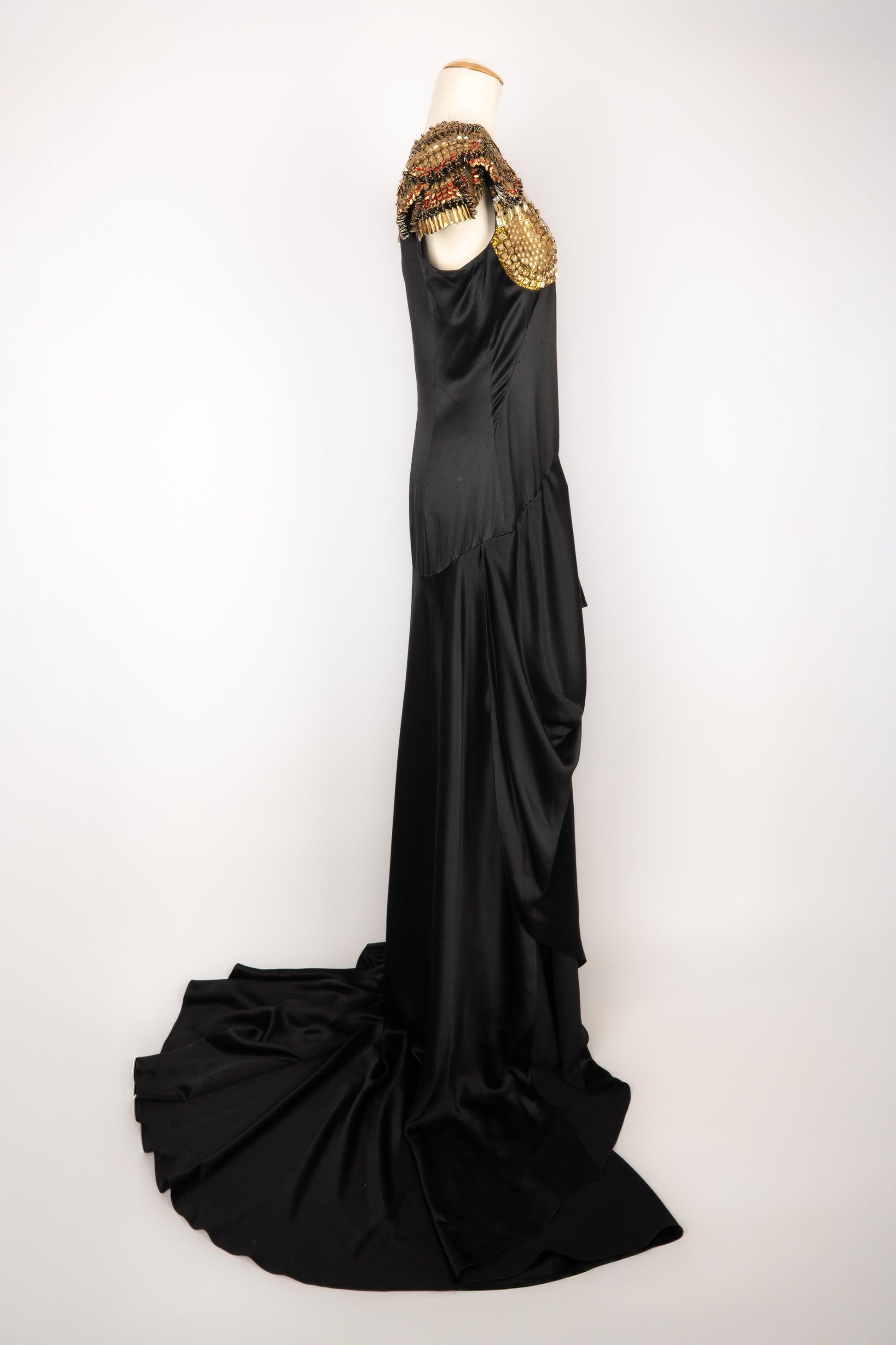 Alexander McQueen Black Silk Dress, 2011 For Sale 1